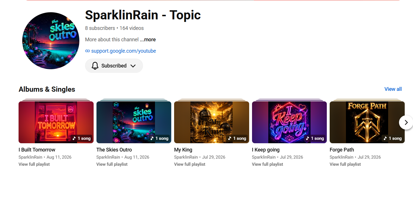 SparklinRain on YouTube