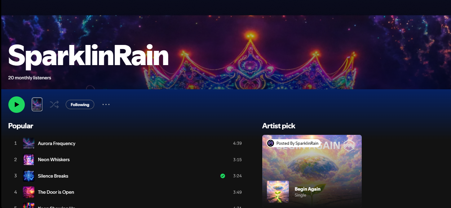 SparklinRain on Spotify