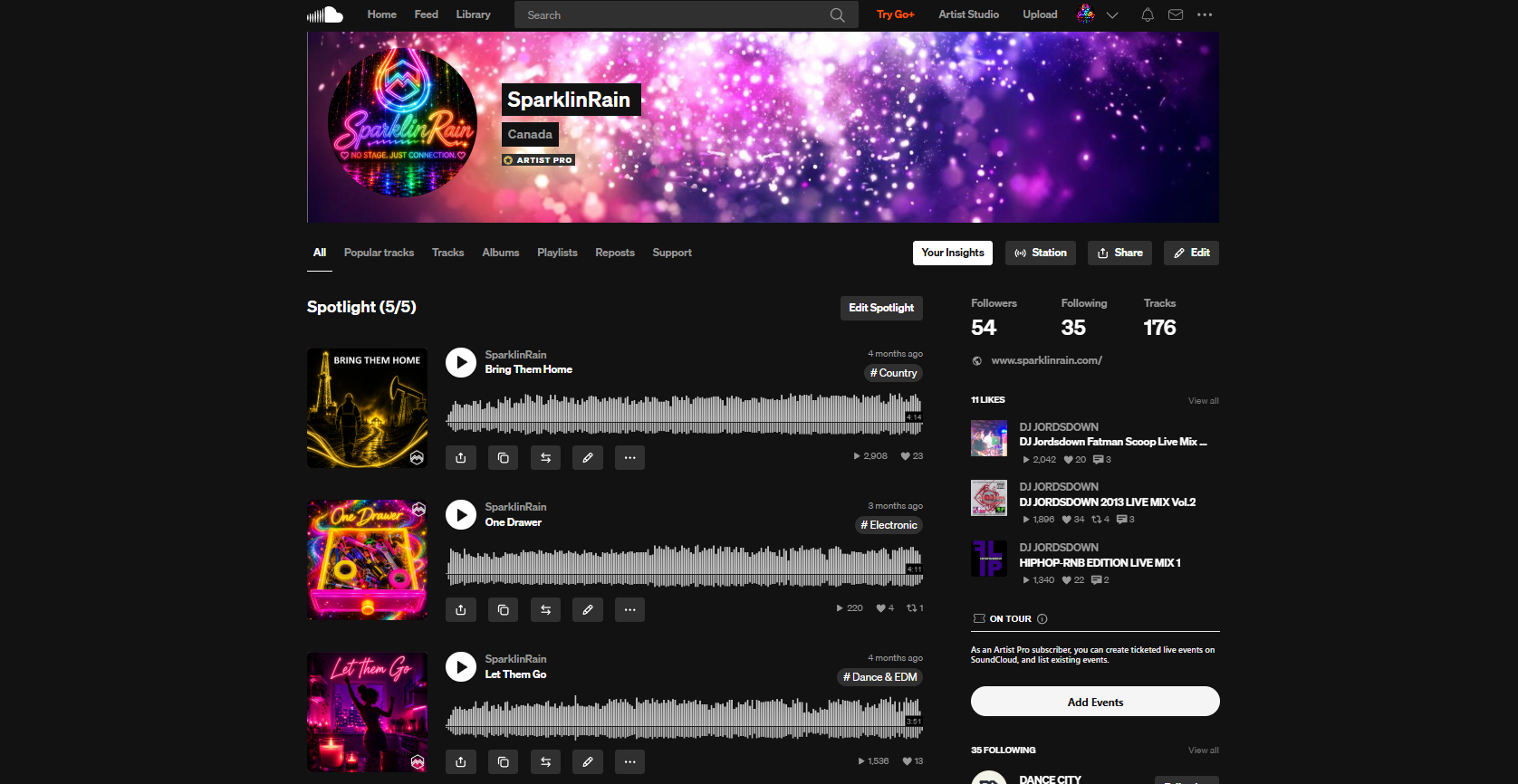 SparklinRain on SoundCloud